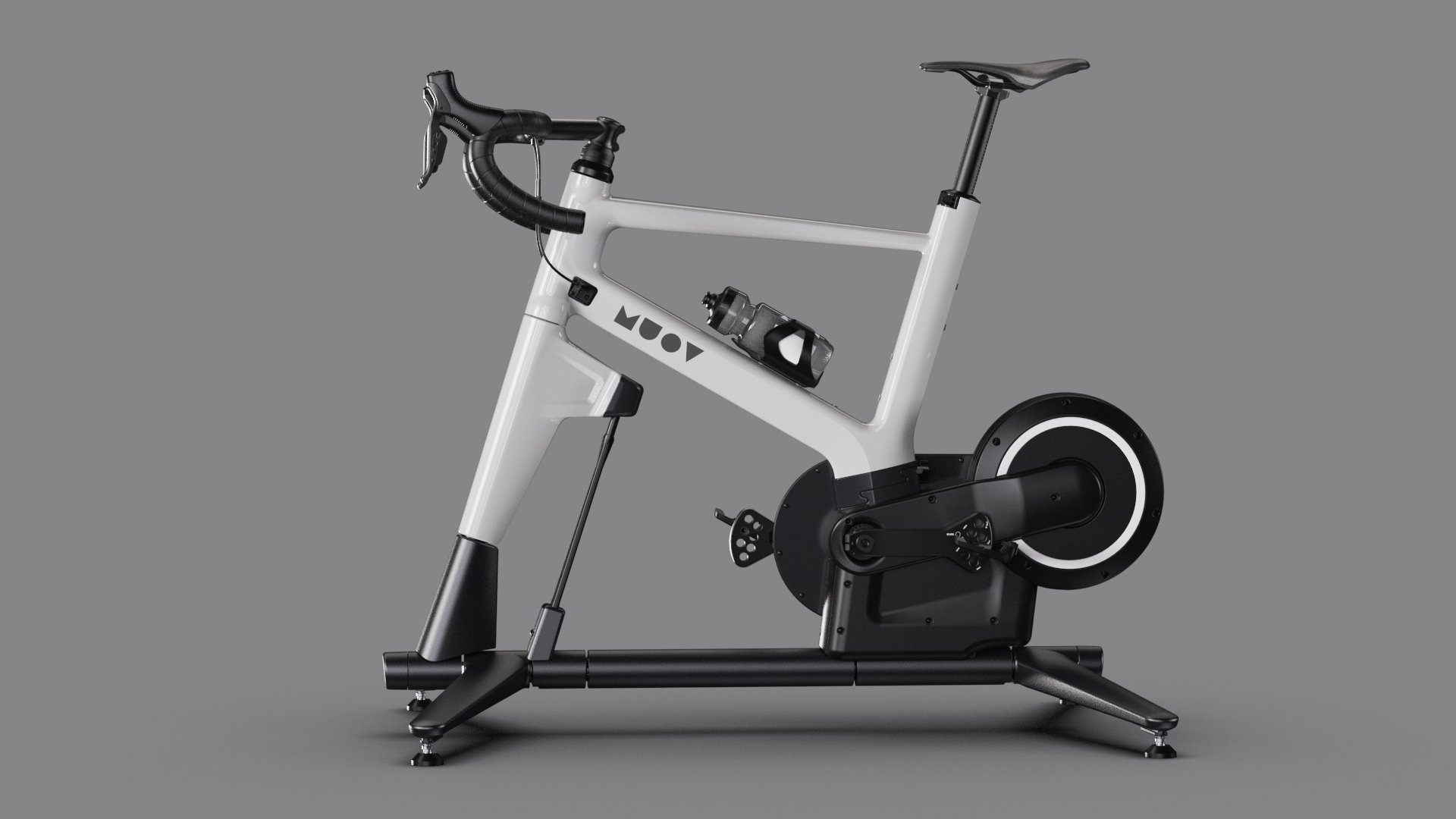 Rider fitted to a white MUOV bike